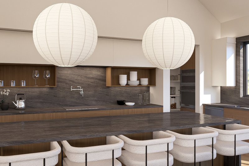 Architectural House Design - Interior - Kitchen 1 for Barndominium House Plan #455-406 - 3 bed, 2 bath