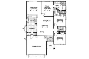 Floor Plan - Main Floor for Mediterranean House Plan #417-130 - 3 bed, 2 bath