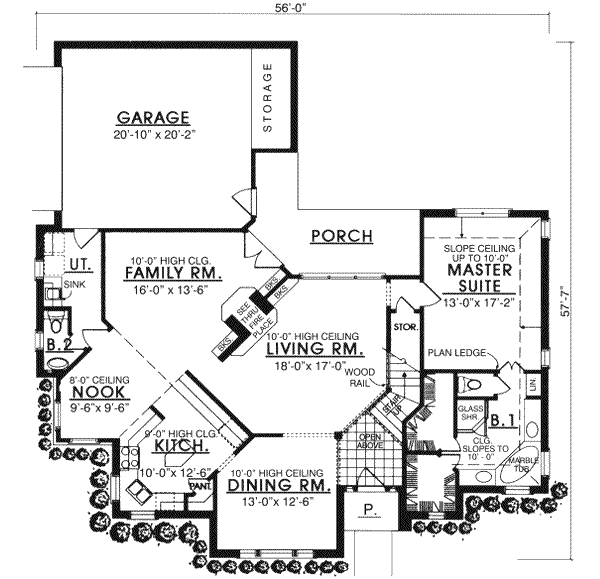 Home Plan - European Floor Plan - Main Floor Plan #40-144