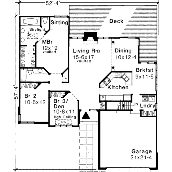 Modern Floor Plan - Main Floor Plan #320-130