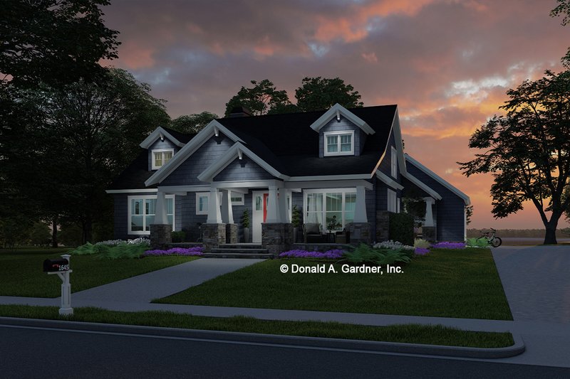 House Design - Exterior - Front Elevation 8 for Craftsman House Plan #929-1185 - 3 bed, 2.5 bath