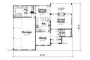 European Style House Plan - 4 Beds 3 Baths 2766 Sq/Ft Plan #20-2164 