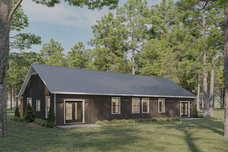 House Blueprint - Exterior - Rear Elevation for Farmhouse House Plan #44-303 - 4 bed, 4 bath