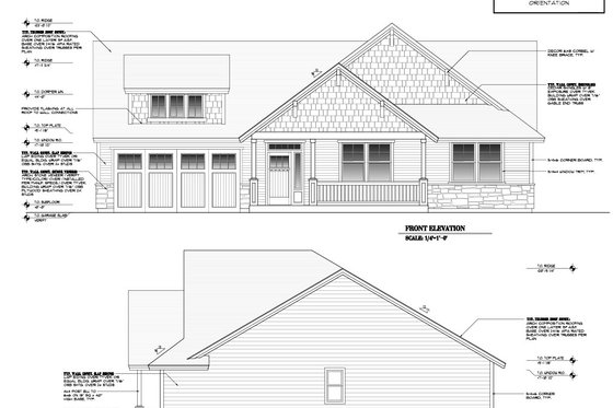 Exterior - Other Elevation for Craftsman House Plan #53-464 - 3 bed, 2 bath