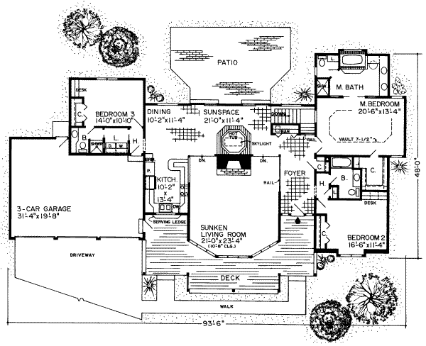 Contemporary Floor Plan - Main Floor Plan #312-489