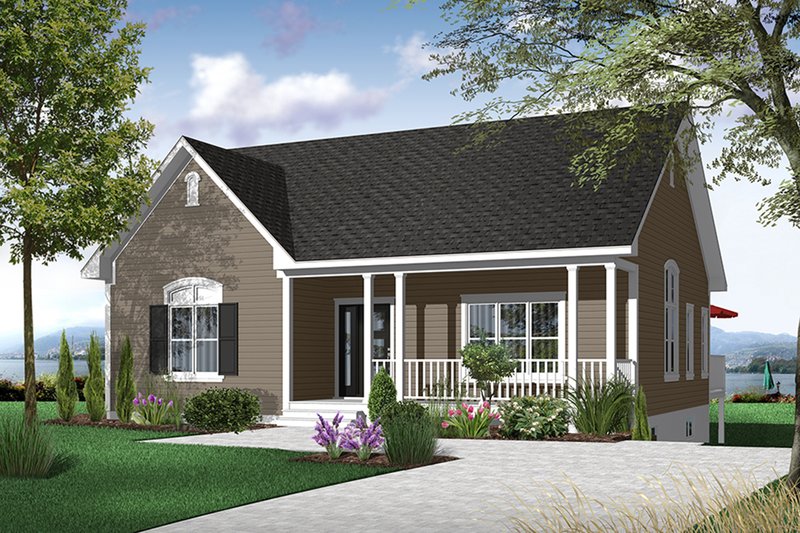 House Design - Exterior - Front Elevation 5 for Country House Plan #23-2413 - 2 bed, 1 bath