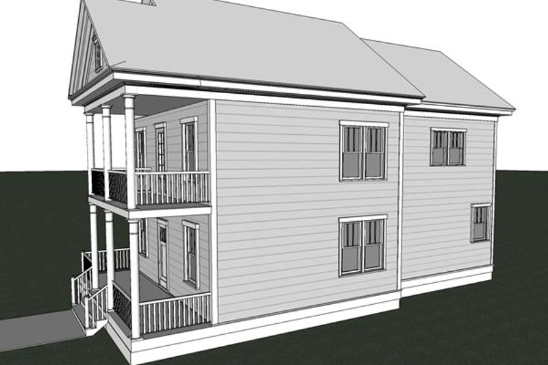 Architectural House Design - Photo 1 for Southern House Plan #461-33 - 4 bed, 3 bath