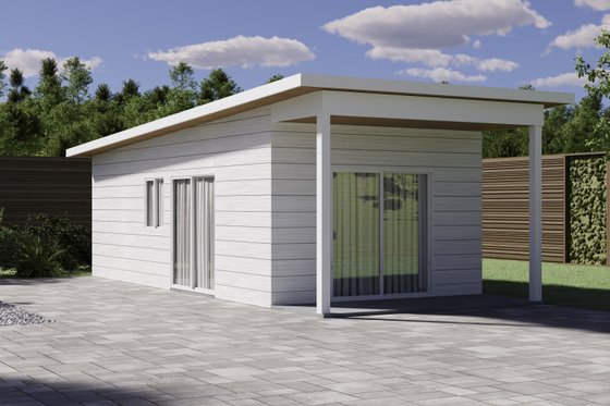 Exterior - Other Elevation for Beach House Plan #1106-57, 1 bath