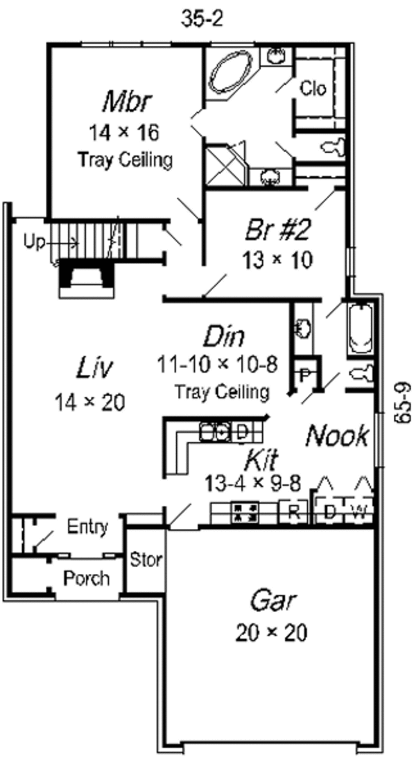 European Floor Plan - Main Floor Plan #329-235