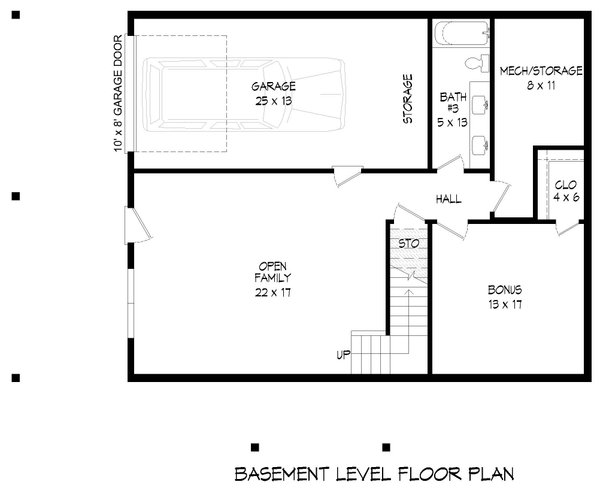 Country Floor Plan - Lower Floor Plan #932-586