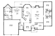 Traditional Style House Plan - 3 Beds 2 Baths 2162 Sq/Ft Plan #14-107 