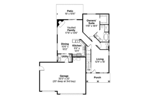 Floor Plan - Main Floor House Plan #124-683 - 3 bed, 2.5 bath