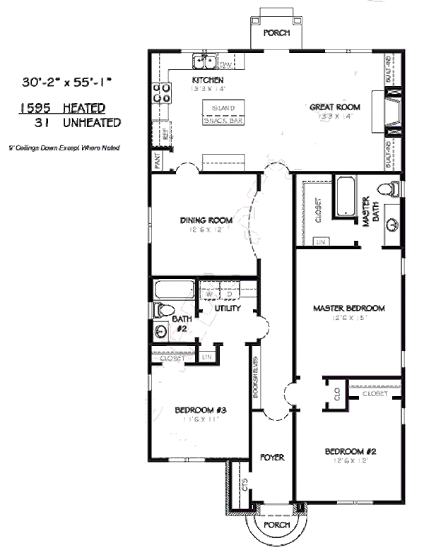 Traditional Floor Plan - Main Floor Plan #424-189