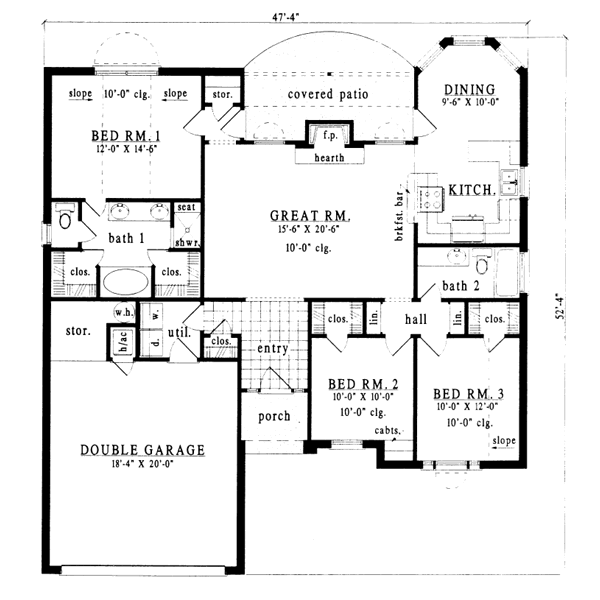 Traditional Floor Plan - Main Floor Plan #42-157