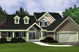 Country Exterior - Front Elevation Plan #320-419