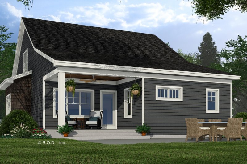 House Blueprint - Exterior - Rear Elevation for Craftsman House Plan #51-1294 - 4 bed, 4 bath