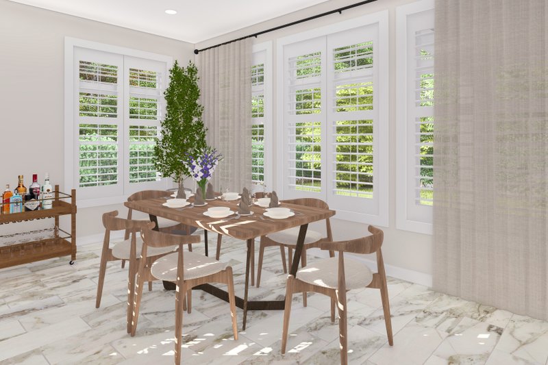 House Blueprint - Interior - Dining Room for Traditional House Plan #1060-367 - 1 bed, 1.5 bath
