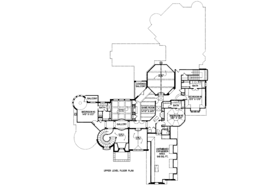 Floor Plan - Upper Floor for Tudor House Plan #141-281 - 5 bed, 6.5 bath