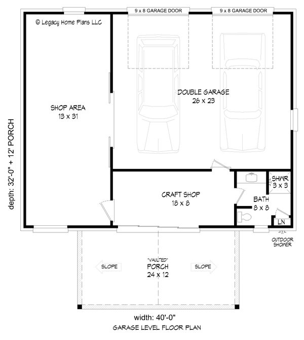House Blueprint - Country Floor Plan - Main Floor Plan #932-1306