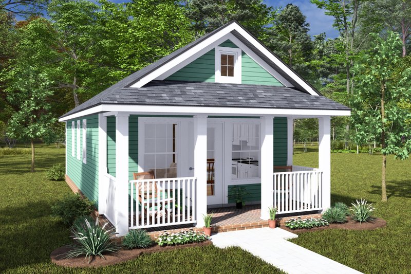 Architectural House Design - Exterior - Other Elevation 4 for Cottage House Plan #513-2280 - 1 bed, 1 bath