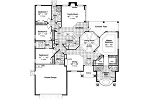 Floor Plan - Main Floor for Mediterranean House Plan #417-249 - 4 bed, 3 bath