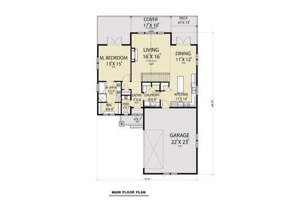Craftsman Floor Plan - Main Floor Plan #1070-124