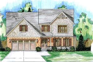 Traditional Exterior - Front Elevation Plan #46-495