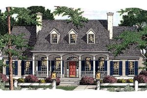 Southern Exterior - Front Elevation Plan #406-298