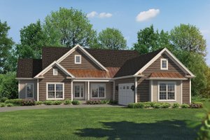 Ranch Exterior - Front Elevation Plan #57-662