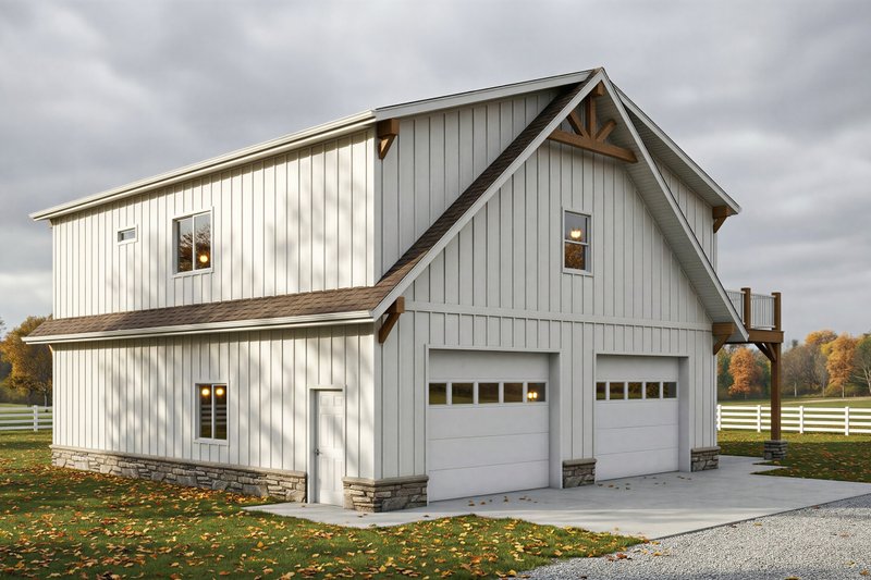 Dream House Plan - Exterior - Front Elevation 3 for Country House Plan #1084-18 - 2 bed, 2 bath
