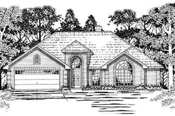 Exterior - Front Elevation for Traditional House Plan #42-240 - 4 bed, 2 bath