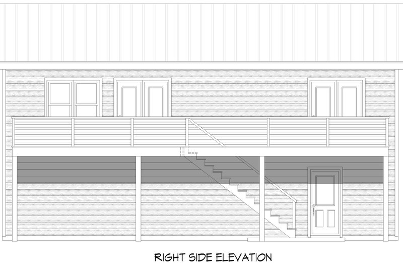 House Blueprint - Exterior - Other Elevation 1 for Country House Plan #932-1399 - 1 bed, 1 bath
