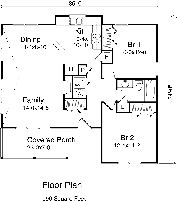 Country Floor Plan - Main Floor Plan #22-125