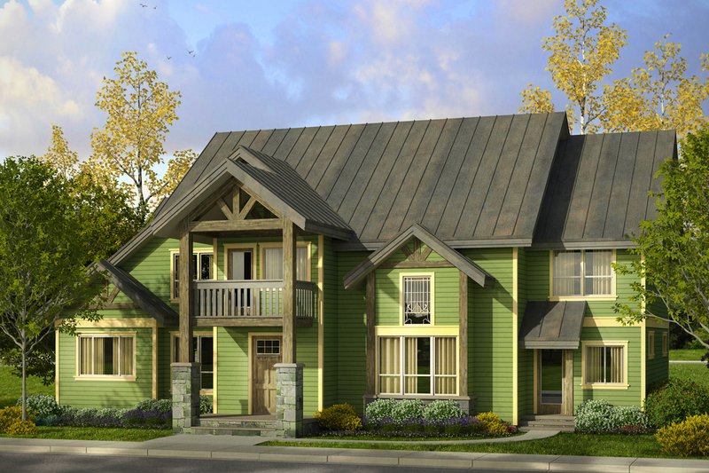 Dream House Plan - Craftsman Exterior - Front Elevation Plan #124-1000