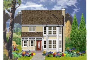 Country Exterior - Front Elevation Plan #3-307