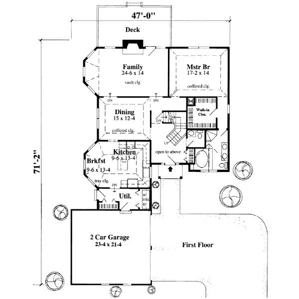 Traditional Floor Plan - Main Floor Plan #75-123
