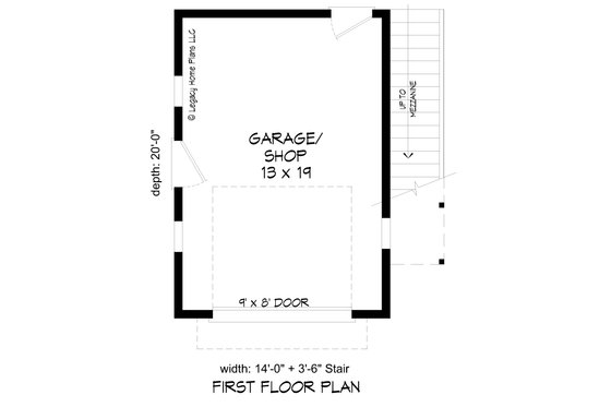 Floor Plan - Main Floor for Contemporary House Plan #932-639, 0 bath