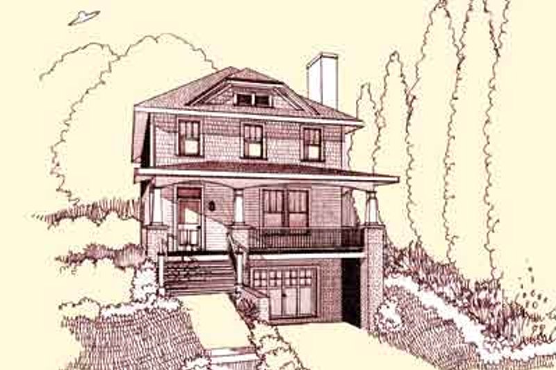 Architectural House Design - Exterior - Other Elevation 1 for Craftsman House Plan #79-301 - 3 bed, 2.5 bath