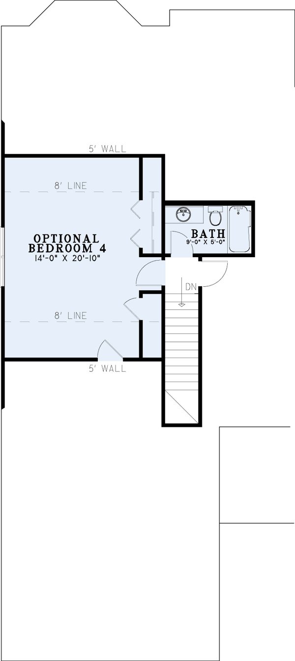 Farmhouse Floor Plan - Upper Floor Plan #17-3443