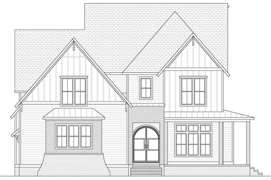 Exterior - Front Elevation 3 for Contemporary House Plan #1080-30 - 4 bed, 4.5 bath