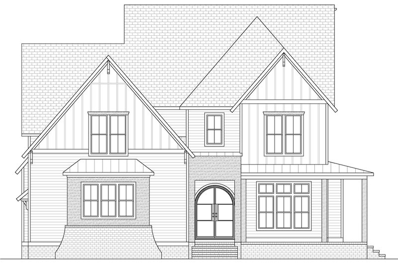 House Blueprint - Exterior - Front Elevation 3 for Contemporary House Plan #1080-30 - 4 bed, 4.5 bath
