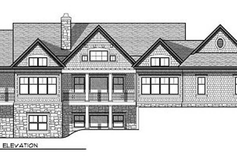 Home Plan - Exterior - Rear Elevation for Traditional House Plan #70-854 - 2 bed, 2 bath