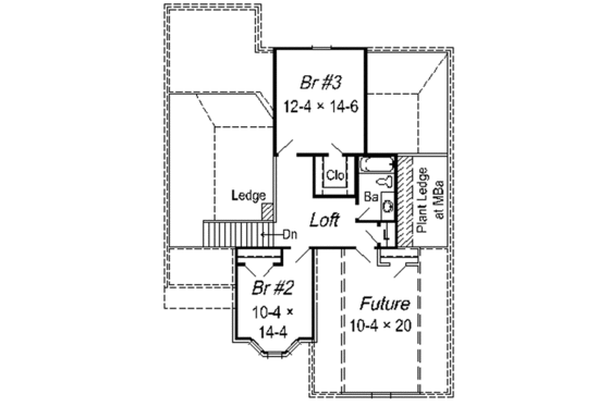 Floor Plan - Upper Floor House Plan #329-234 - 3 bed, 2.5 bath
