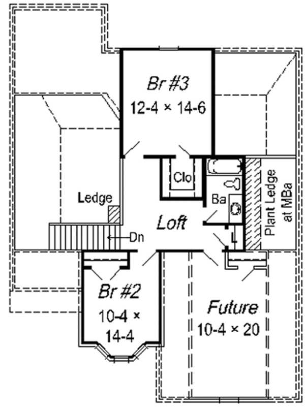 Floor Plan - Upper Floor Plan #329-234