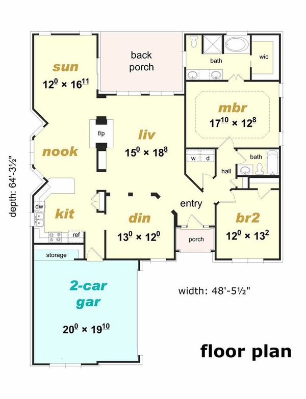 Traditional Floor Plan - Main Floor Plan #329-332