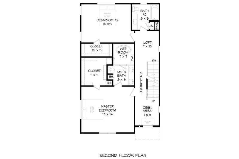 Home Plan - Floor Plan - Upper Floor for Modern House Plan #932-765 - 3 bed, 3.5 bath