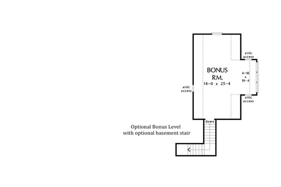 Optional Bonus Level w/ Basement Stair