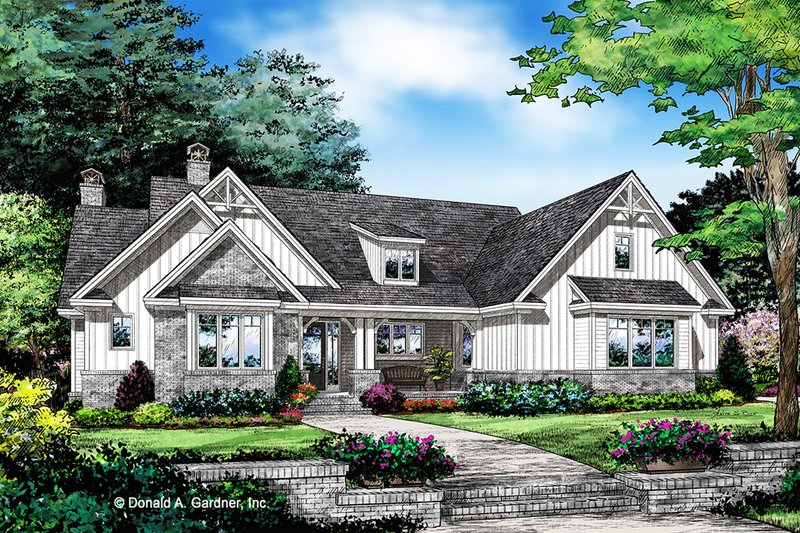 House Plan Design - Farmhouse Exterior - Front Elevation Plan #929-1077