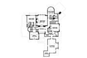 Tudor Style House Plan - 4 Beds 4.5 Baths 5880 Sq/Ft Plan #413-837 