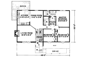 Floor Plan - Main Floor for Traditional House Plan #312-210 - 4 bed, 3 bath